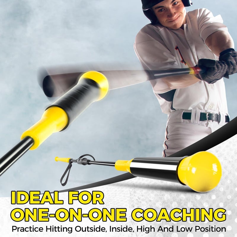 PLAYAPUT Hitting Trainer for Baseball and Softball, 52" Baseball Hitting Stick Practice Swing,Hitting,Batting,Easy Set Up & Take Down Swing Trainer Great for One-On-One Coaching Training Equipment - Image 4